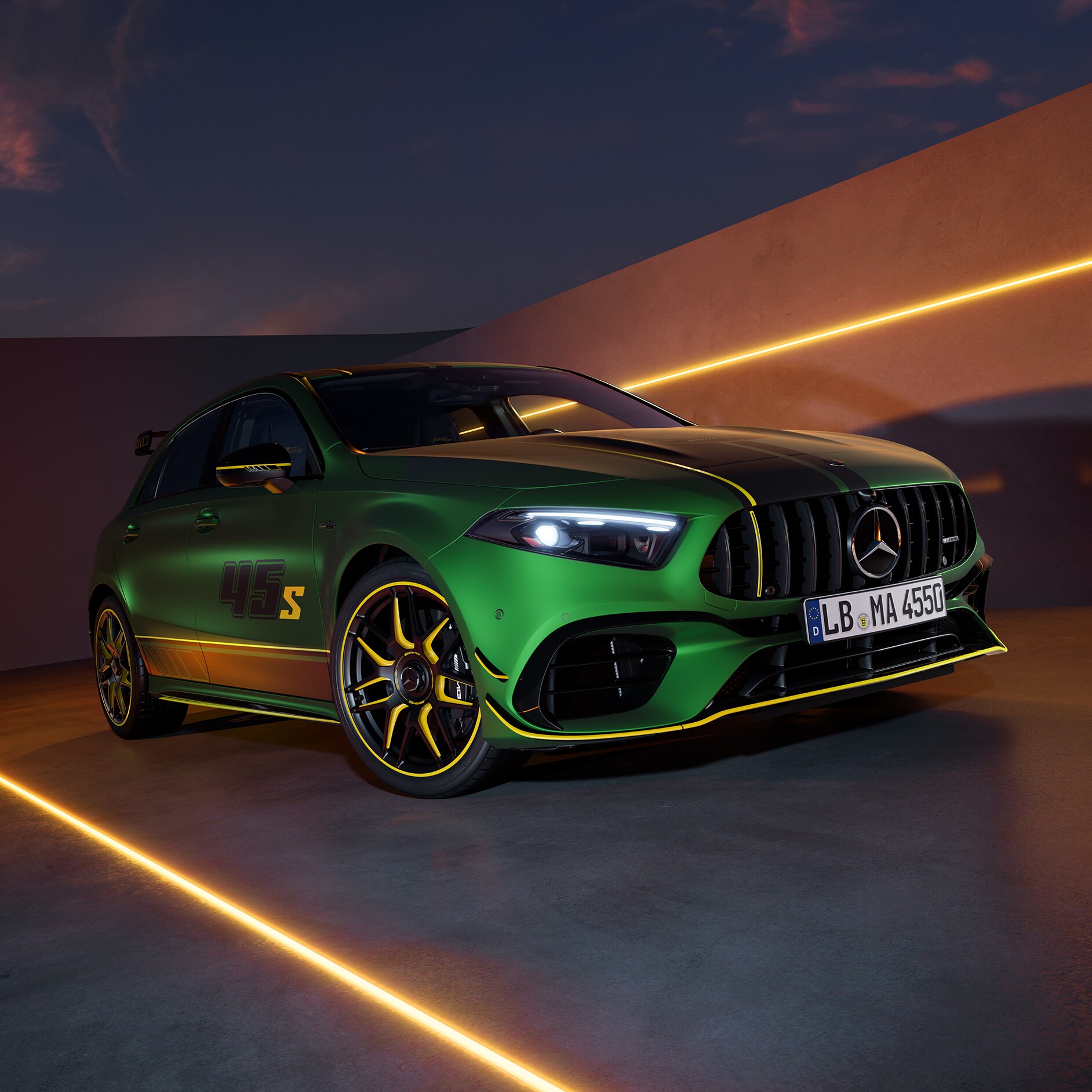Front side  of the Mercedes-AMG A 45 S 4MATIC+ Limited Edition