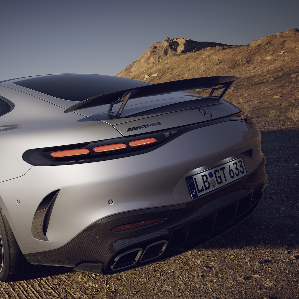 The active aerodynamics in the Mercedes-AMG GT 63 Coupé.