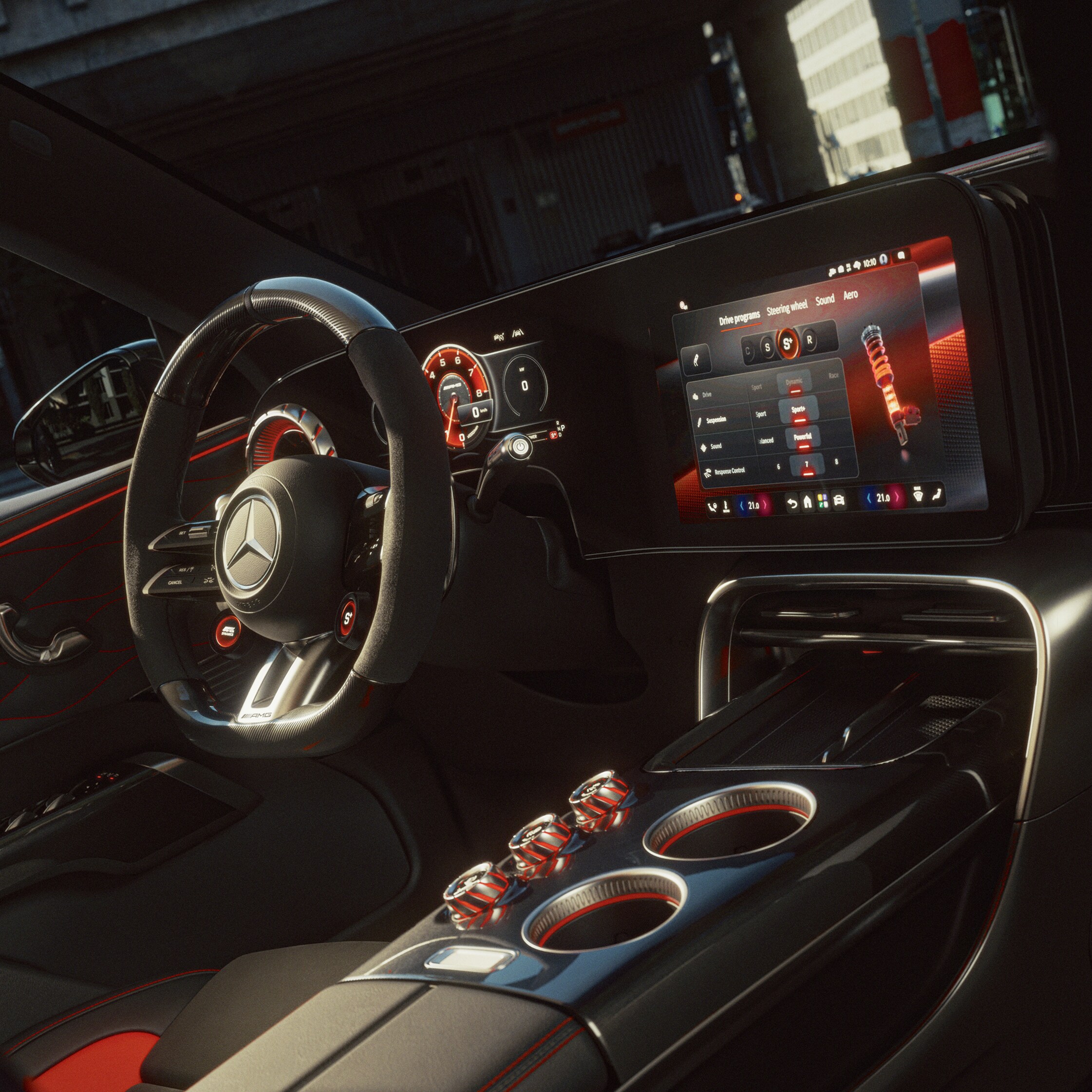 The interior of the all-new GT SUV from Mercedes-AMG.