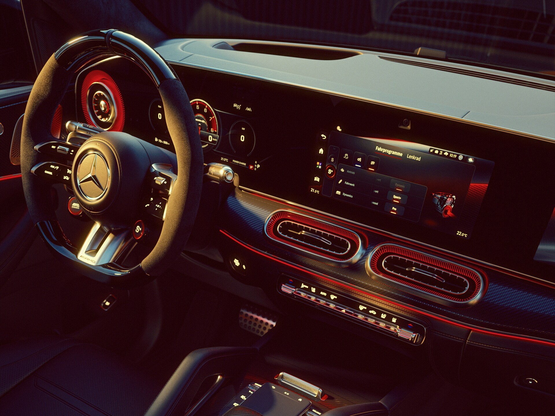The new interior design of the Mercedes-AMG GLE 63 S Coupé.