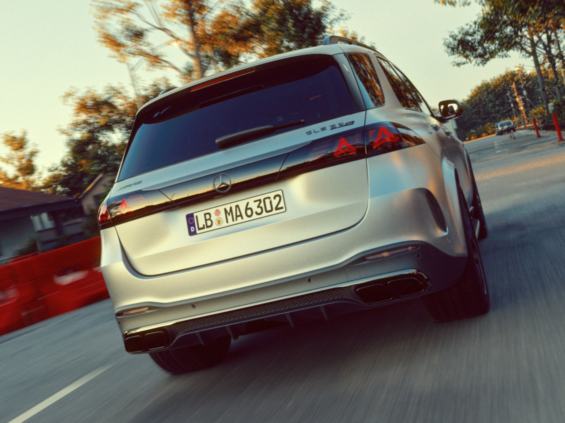 The new rear design of the Mercedes-AMG GLE 63 S 4MATIC+ SUV.