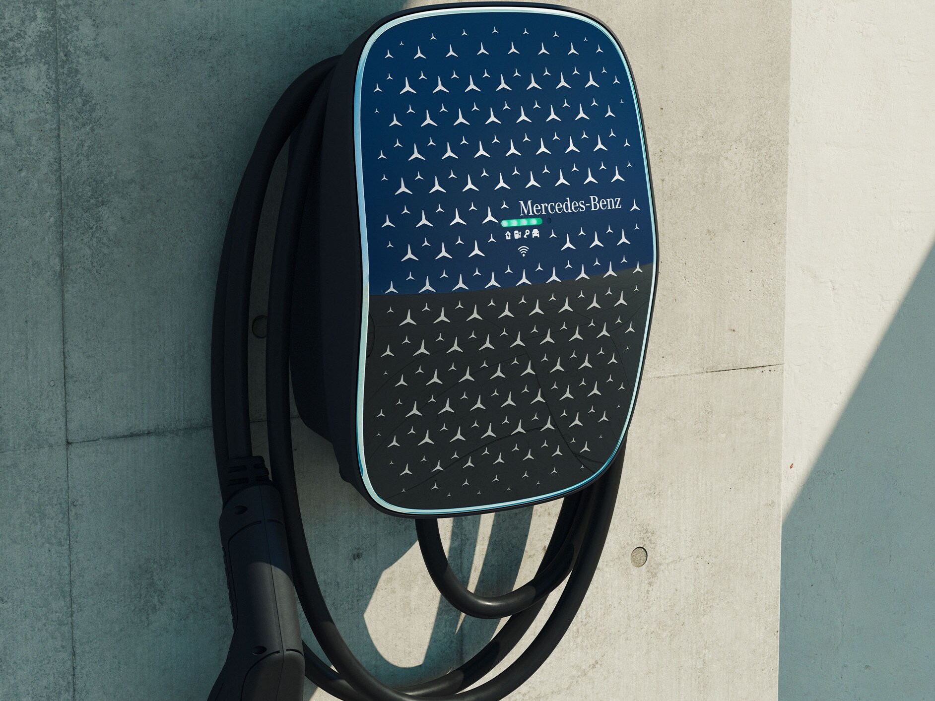 The Mercedes-Benz Wallbox, inspired by Mercedes-Benz design principles.