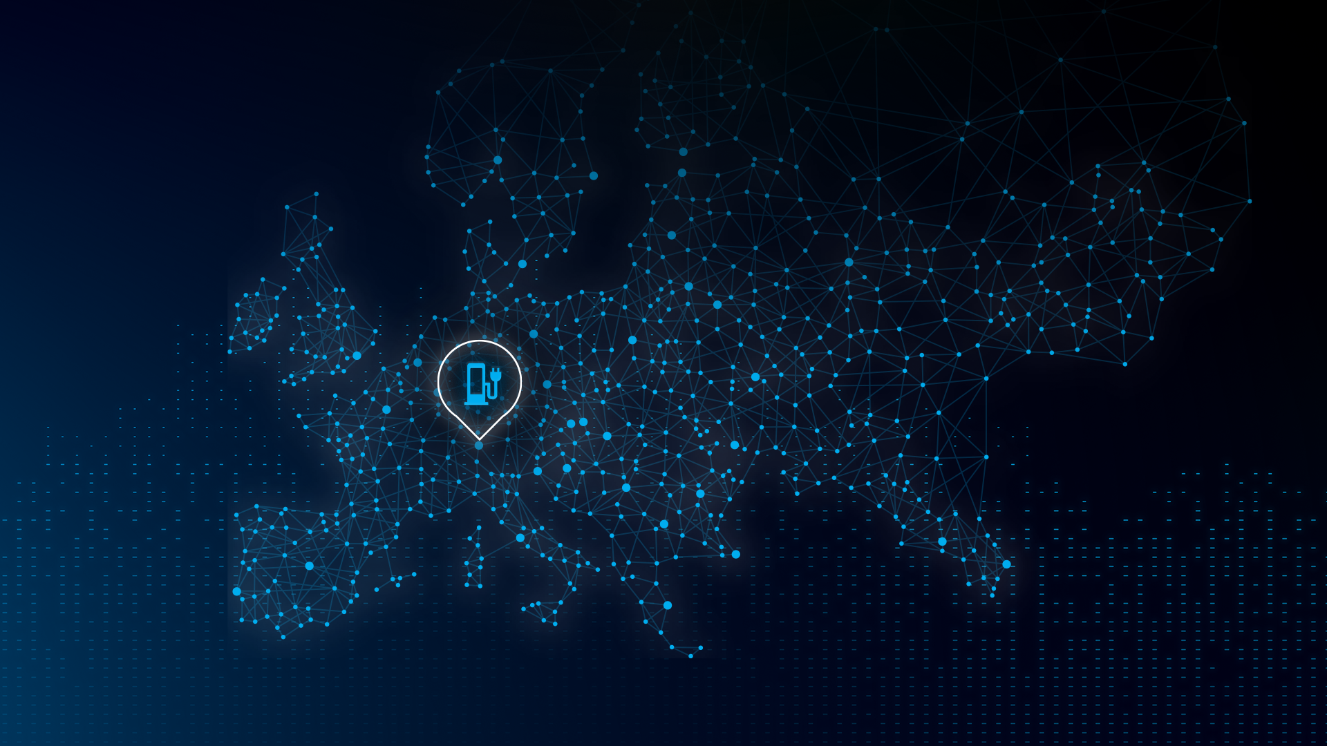 With Mercedes me Charge you can use one of the largest public charging networks in the world Blue dots on a world map show charging points within the Mercedes-Benz charging network