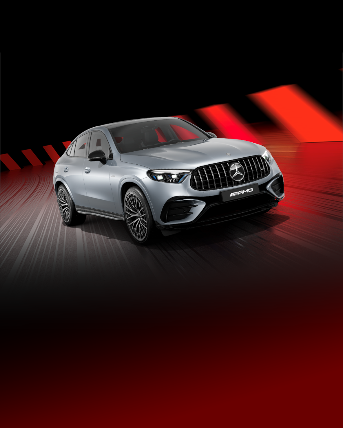 Mercedes-AMG GLC 63 S E PERFORMANCE Coupé in a view from the right side at the rear.