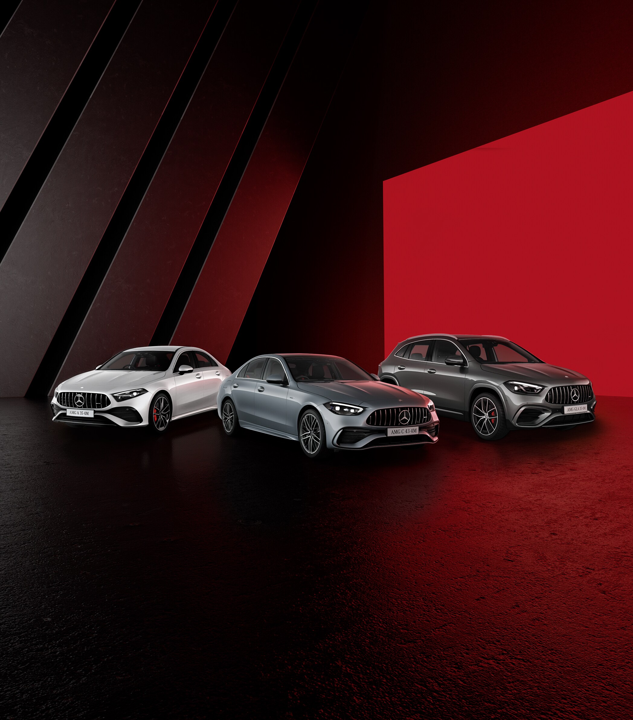 A range of Mercedes-AMGs for AMG World of Performance.