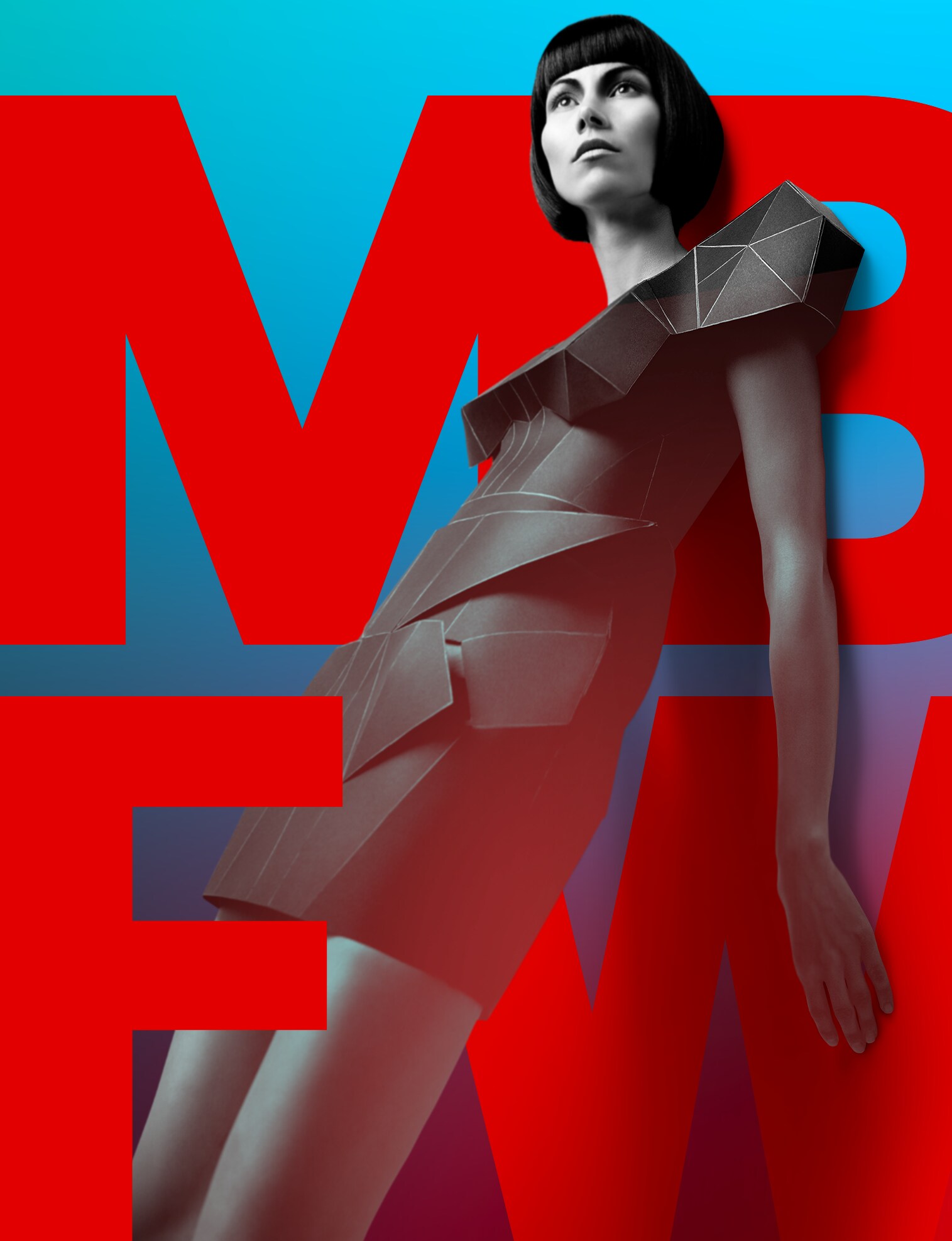 Image of Mercedes-Benz EQS floating on spectrum of colours