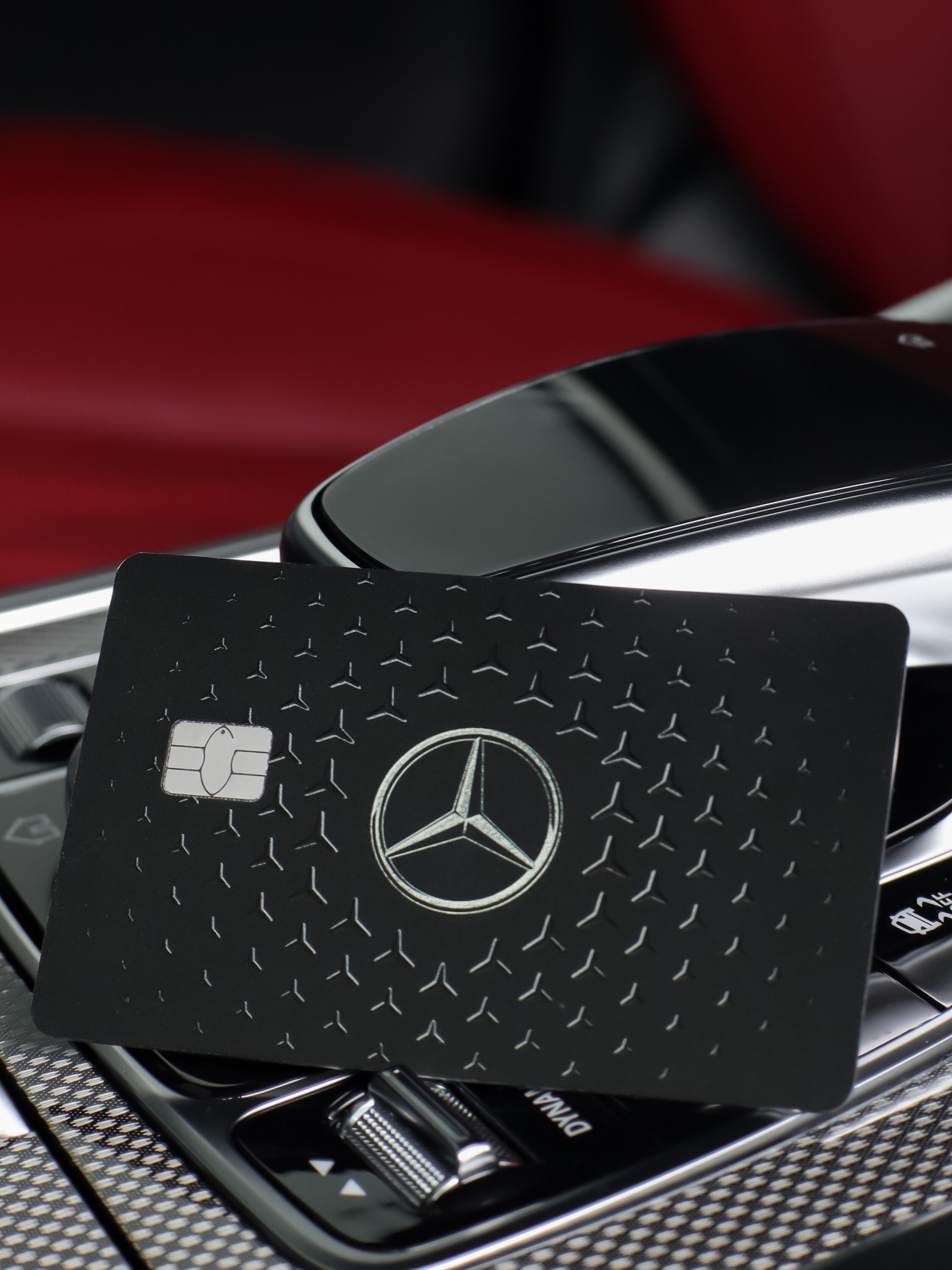 A Mercedes-Benz Card inside a G class Mercedes-Benz 