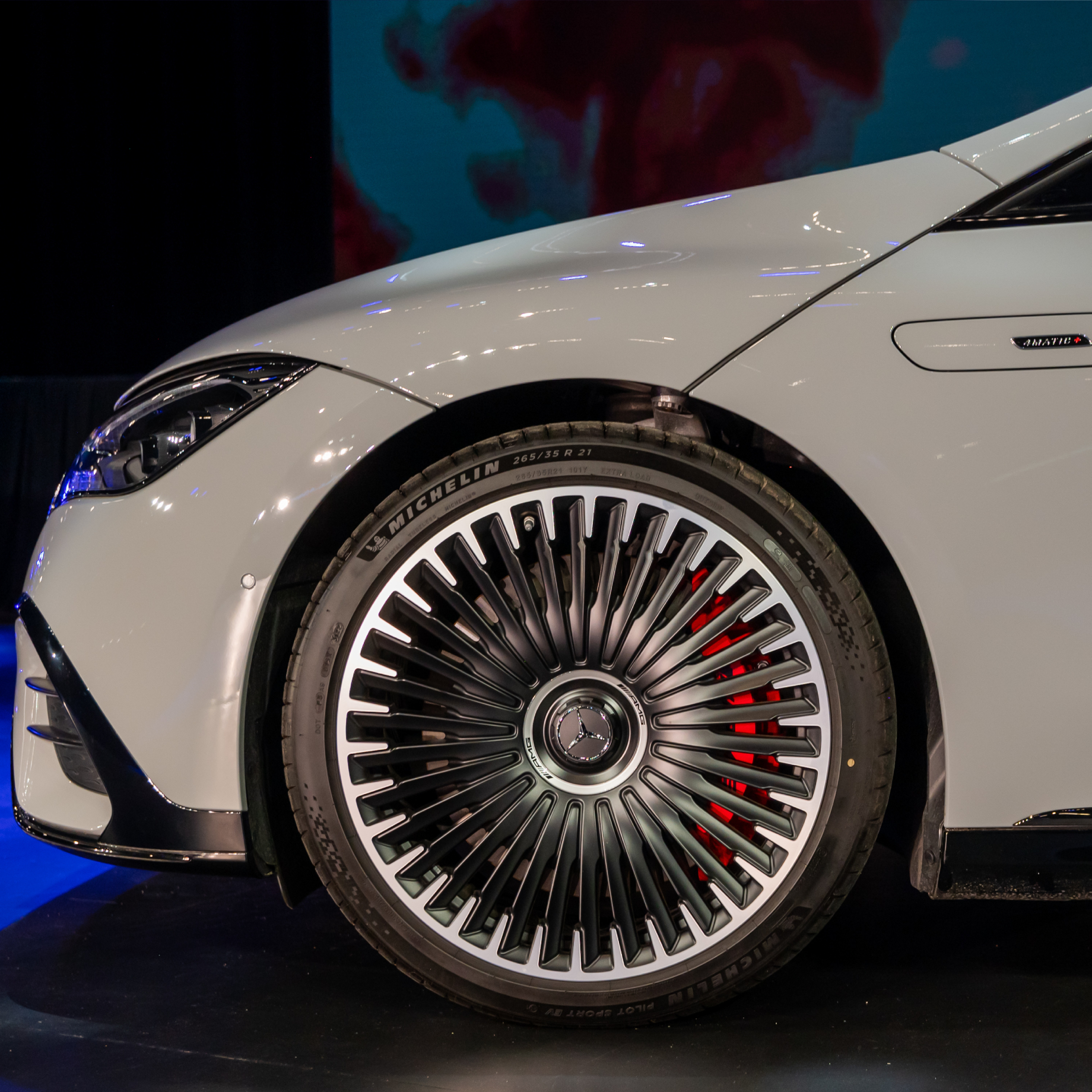 Mercedes-AMG EQE 53 - News & Events Article Image of front side of the Mercedes-AMG EQE 53
