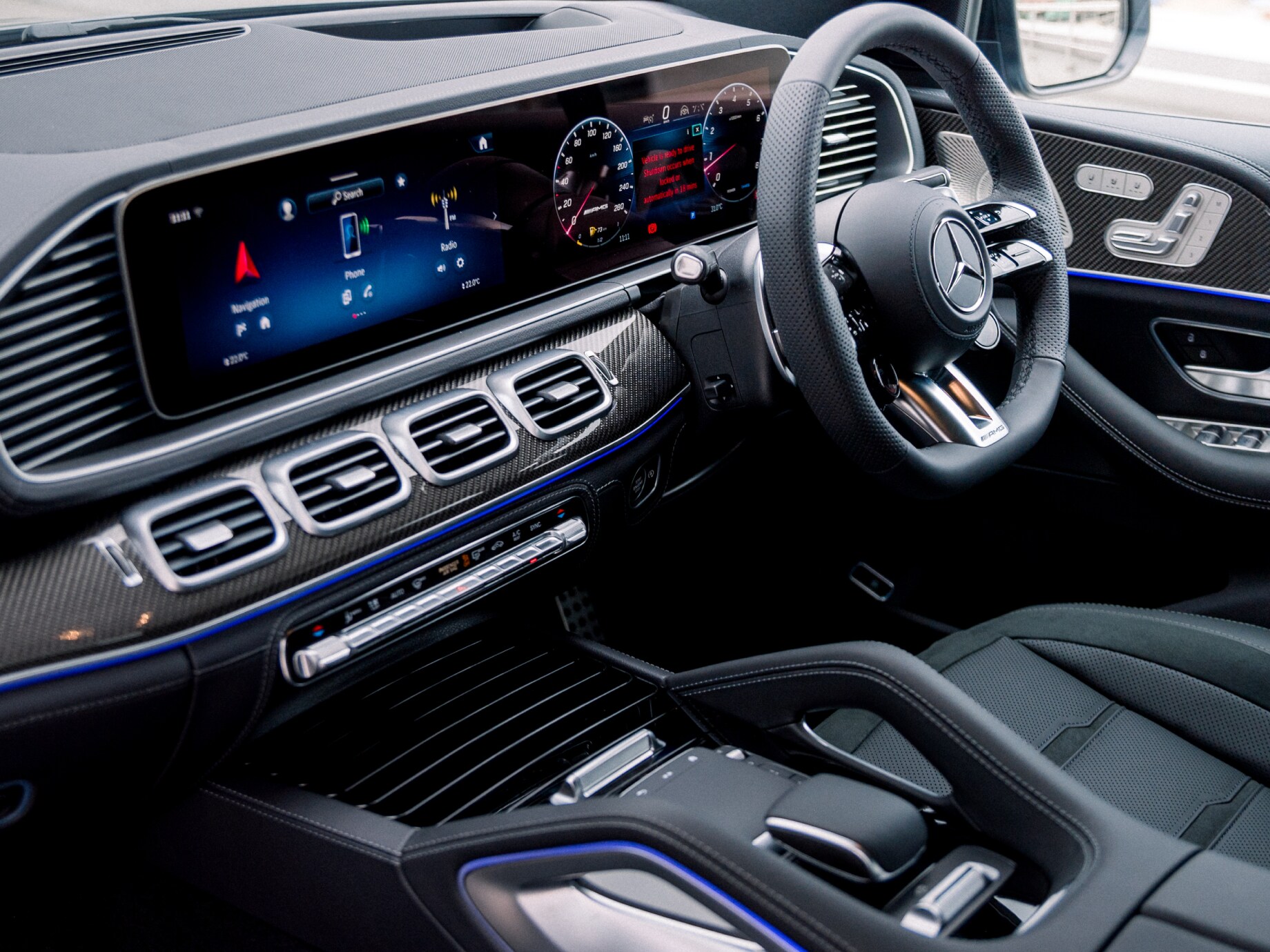 Front interior of the new Mercedes-AMG GLE 53 4MATIC+ Coupé