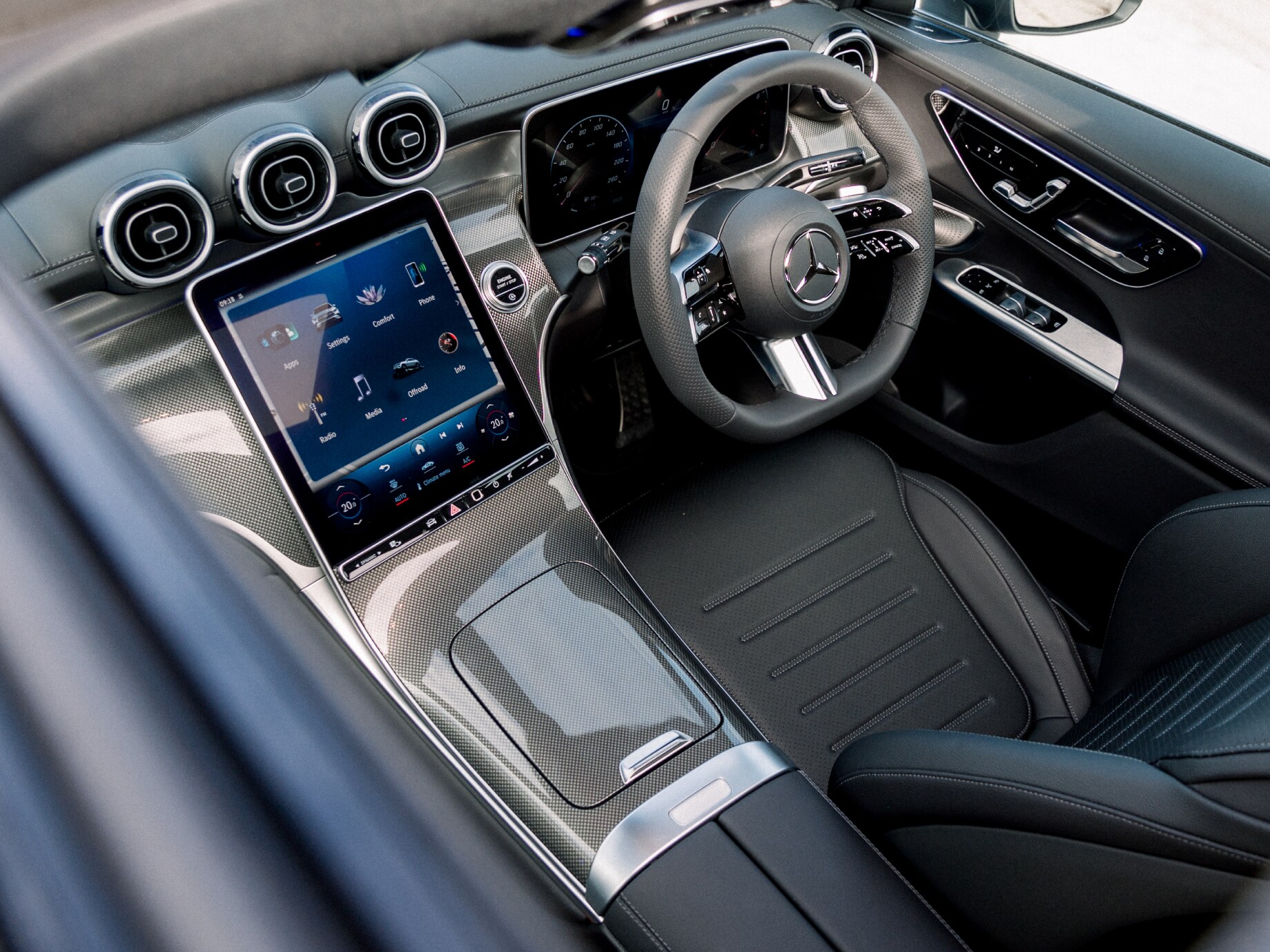 Interior of the all-new Mercedes-Benz GLC 300 4MATIC Coupé