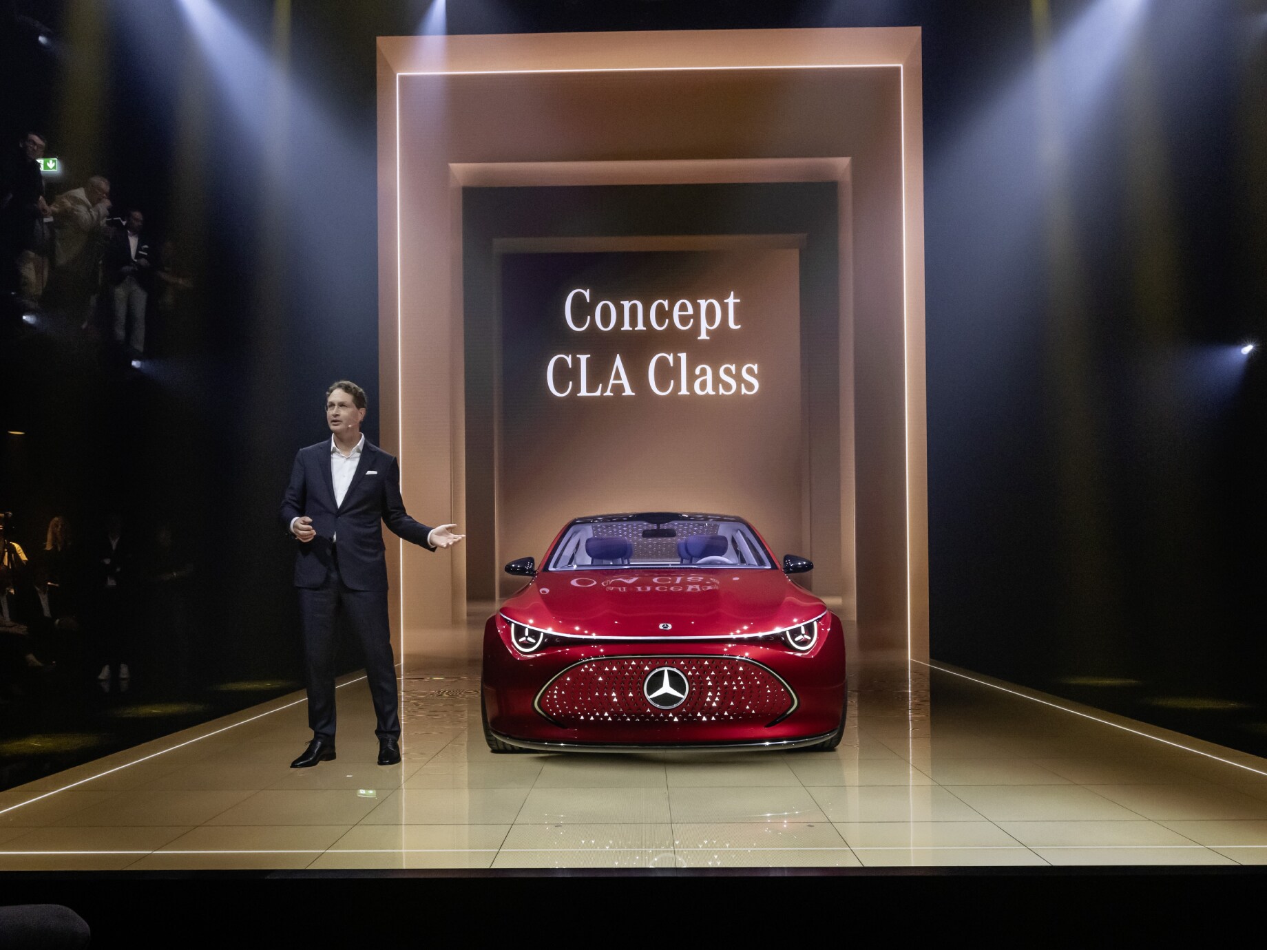 Ola Källenius, Chairman of the Board of Management of Mercedes-Benz Group AG presenting the Concept CLA Class at IAA 2023