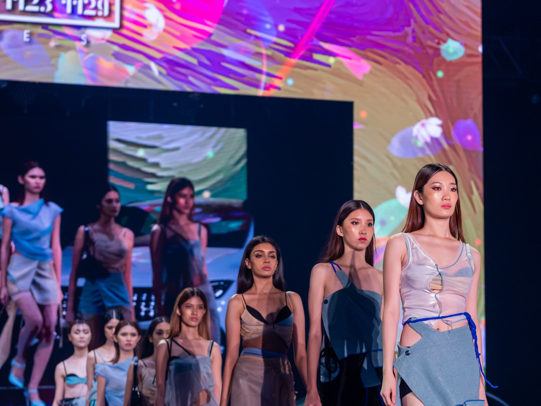 Models on the runway for MBFWKL 2023